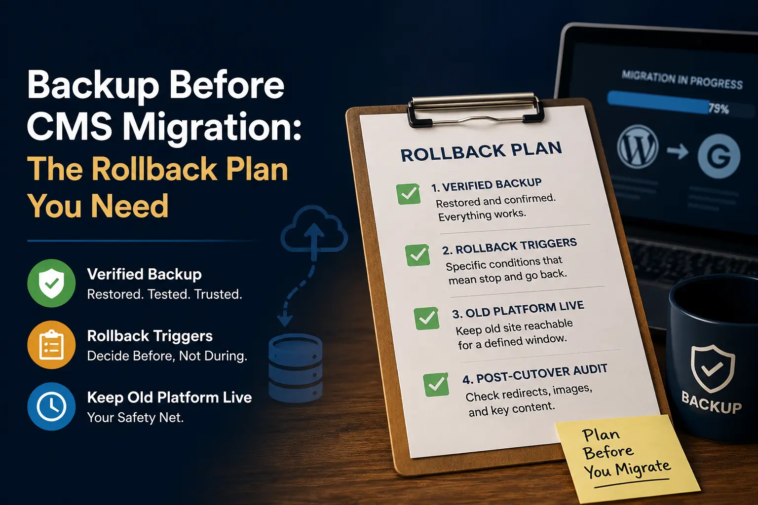 Backup Before CMS Migration: The Rollback Plan You Need