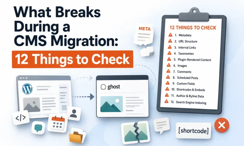 What Breaks During a CMS Migration: 12 Things to Check