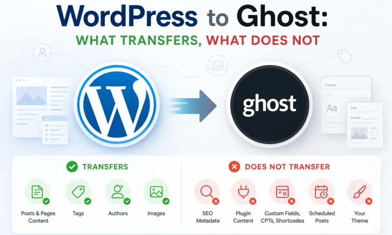 WordPress to Ghost: What Transfers, What Does Not