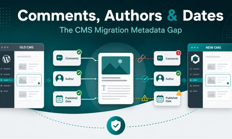 Comments, Authors and Dates: The CMS Migration Metadata Gap