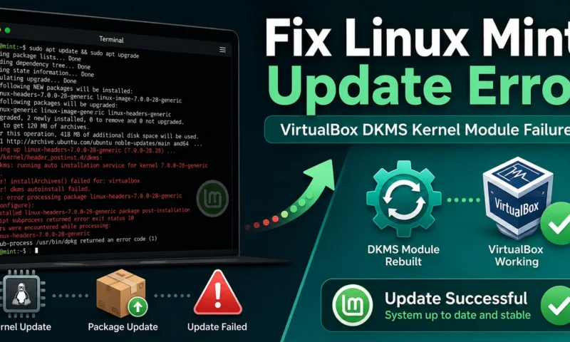 Fix Linux Mint Update Error Caused by VirtualBox DKMS