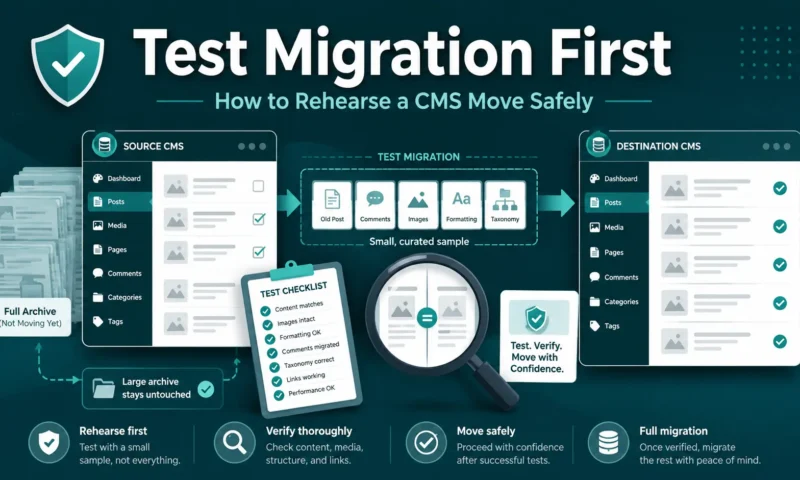 Test Migration First: How to Rehearse a CMS Move Safely